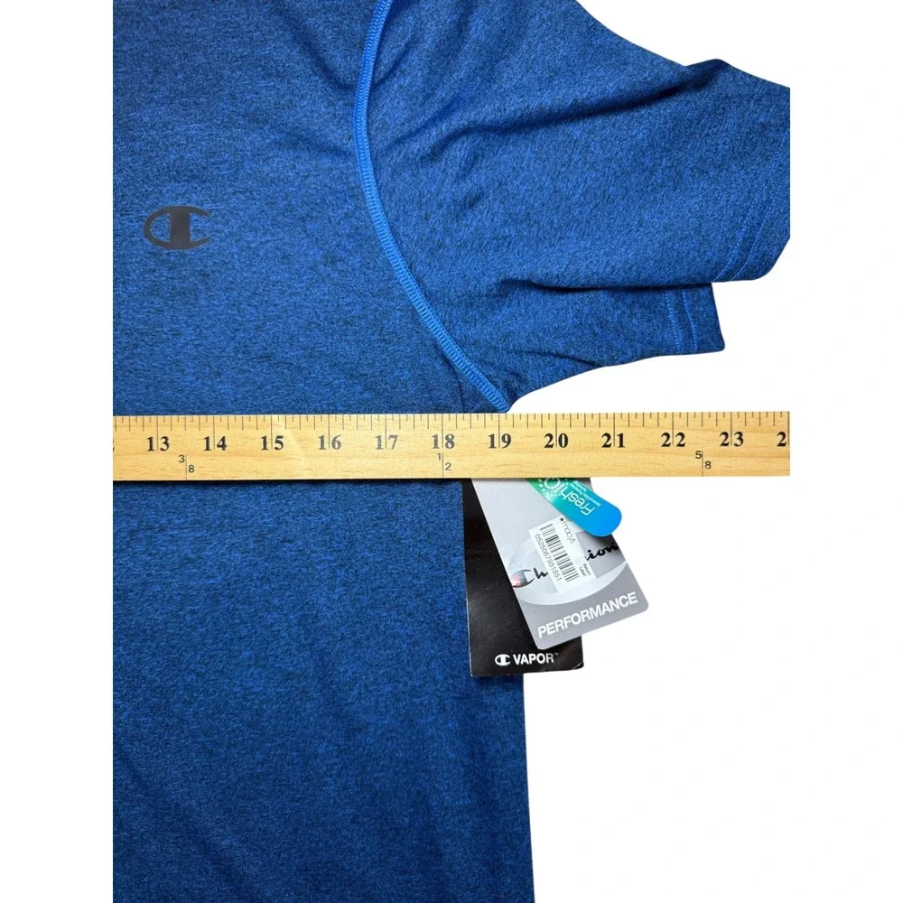 Champion Vapor Performance T Shirt Mens Medium Blue Short Sleeve FreshIQ Tee NWT - Picture 13 of 14